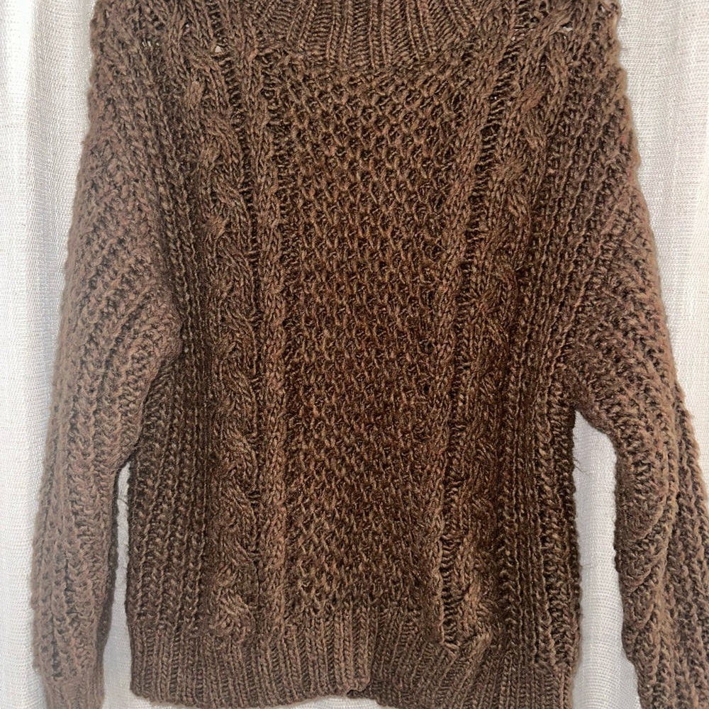 Universal Thread Textured Brown Sweater - image 1